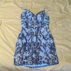 Baby blue, Amazon homecoming mini dress